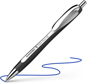 Schneider stylo bille Slider Rave, pointe extra large, encre bleu, blanc/noir