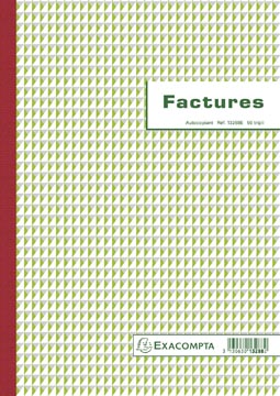 Exacompta facturen, ft 29,7 x 21 cm, tripli, Franstalig