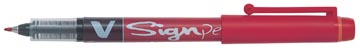 Pilot v sign pen rouge