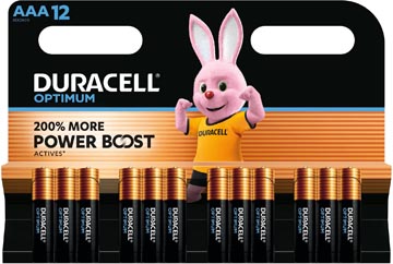 Bl.12 batterijen optimum aaa duracell