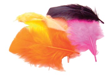 P.120 pluimen 4 cm geassorteerde kleuren bouhon