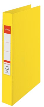 Ringmap pp 4 ringen 25 mm rug 42 mm a4 geel esselte