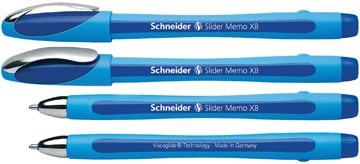 Balpen slider memo xb blauw schneider