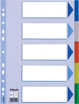 Intercalaires 5 ongl.pp assorti esselte