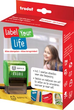 Textielstempel trodat label your life nederlands trodat