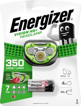 Hoofdlamp vision hd+ incl 3 aaa batterij