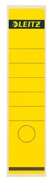 P.10 etiquettes de dos autocollantes dos 7cm long jaune leitz