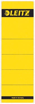 P.10 etiquettes de dos autocollantes dos 7cm court jaune leitz