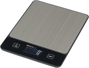 MAUL postweegschaal Libra, weegt tot 5 kg, gewichtsinterval van 1 gram,  incl. batterij, zwart/grijs