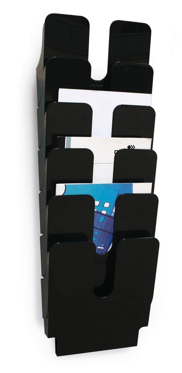 Folderhouder flexiplus 6-delig a4 zwart durable