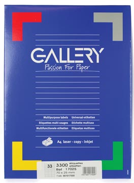 D.100 vel laseretiket 70 x 25 mm 33 etiket/vel gallery
