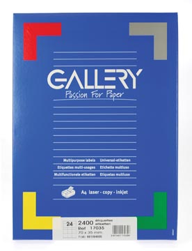 D.100 vel laseretiketten 70 x 35 mm  24 etiket/vel gallery