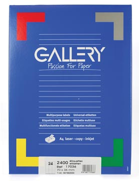 D.100 vel laseretiketten 70 x 36 mm 24 etiket/vel gallery