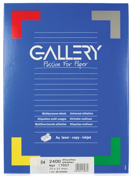 D.100 vel laseretiketten 70 x 37 mm 24 etiket/vel gallery