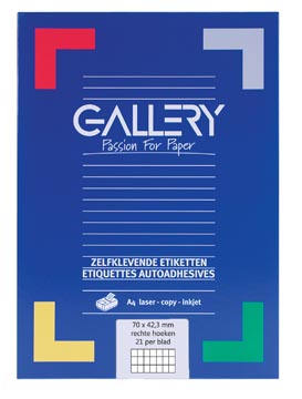 D.100 vel laseretiketten 70 x 42,3 mm 21 etiket/vel gallery