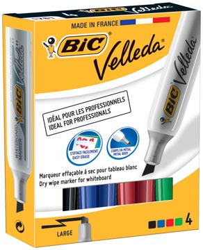 Set 4 whiteboardmarkers 1781 assorti velleda
