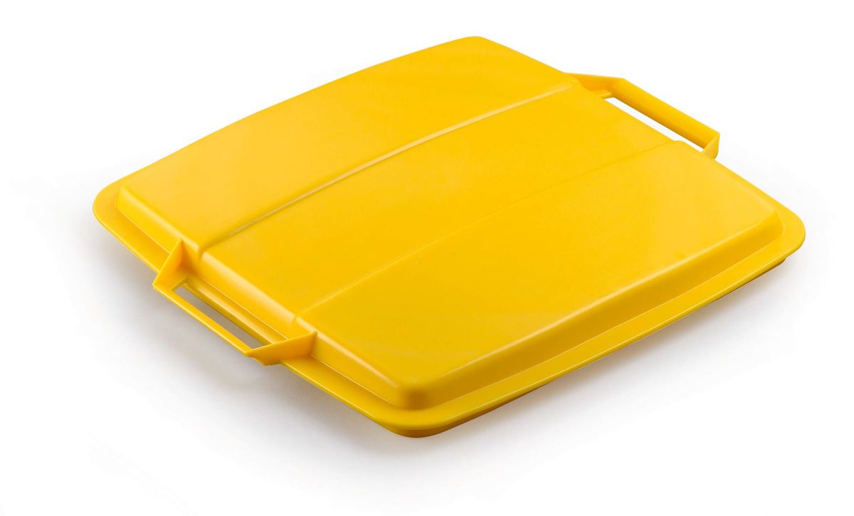 Deksel durabin 90 liter geel durable