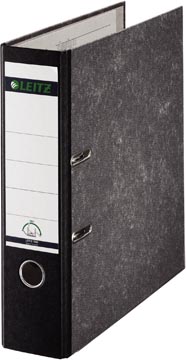 Ordner/hefboom karton 8cm folio gewolkt/zwart leitz