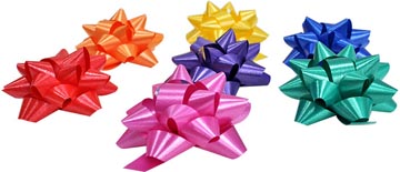 Cadeaustrik, zelfklevend, 50 mm, geassorteerde kleuren