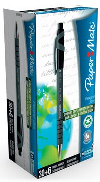 B.30 + 6 gratuit stylo bille flexgrip ultra rt 1mm noir papermate