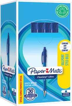 B.30 + 6 gratuit stylo bille flexgrip ultra rt 1mm blue papermate