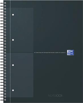 Oxford INTERNATIONAL Notebook Actie 30 jaar, 160 bladzijden, ft A4+, geruit 5 mm, zwart