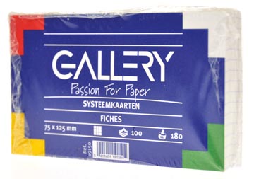 P.100 steekkaarten geruit q5 75 x 125 mm wit gallery