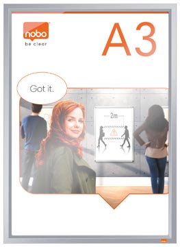 Pro porte-affiche impression avec cadre anodisé a3 nobo