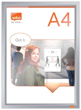 Nobo Impression Pro porte-affiche, ft A4, avec cadre anodisé