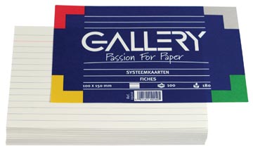 P.100 steekkaarten gelijnd 100 x 150 mm wit gallery