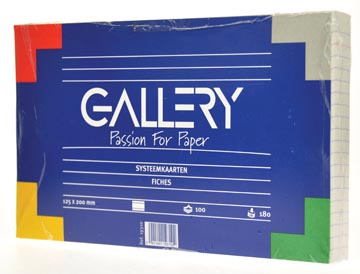 P.100 steekkaarten gelijnd 125 x 200 mm wit gallery