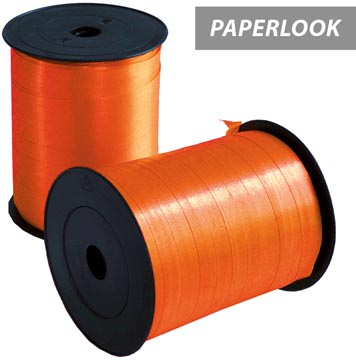 Inpaklint, 10 mm x 250 m, papierlook, oranje
