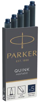 D.5 inktpatronen quink blauw/zwart parker