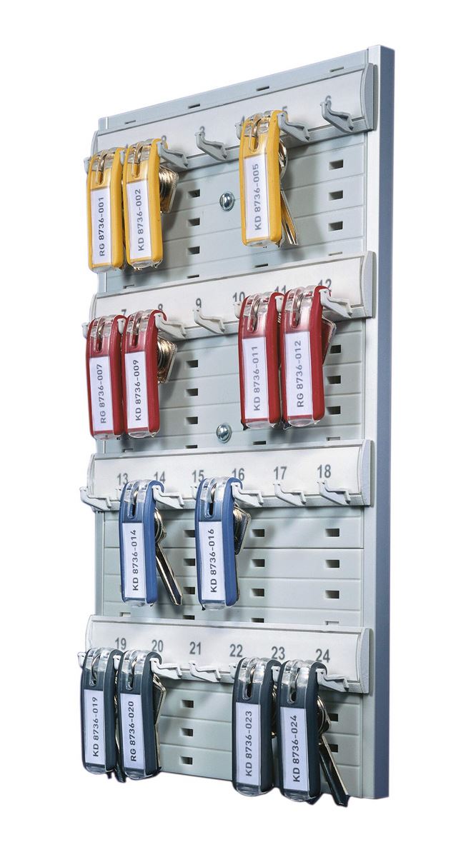 Sleutelrek 24 sleutels grijs durable