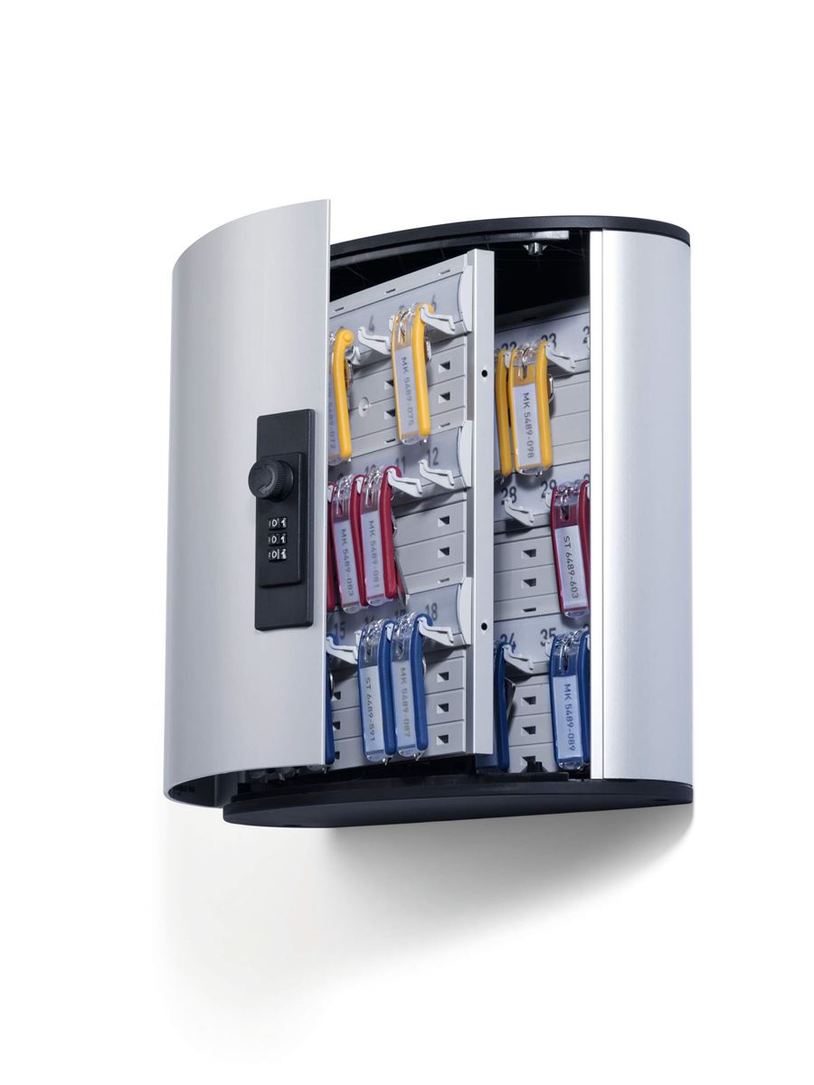 Key box metallic met cijferslot 36 sleutels zilver durable