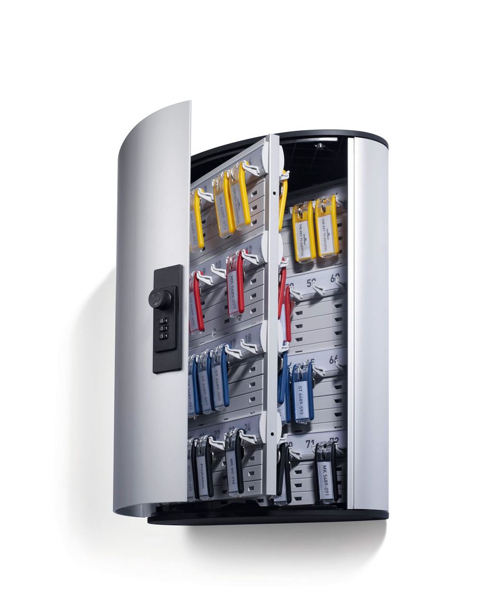 Key box metallic met cijferslot 72 sleutels zilver durable