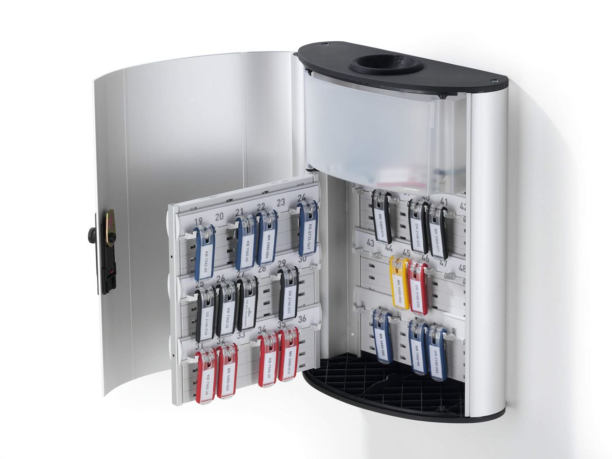 Key box plus metallic met cijferslot 54 sleutels zilver  durable