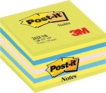 Post-it notes kubus 2028 nb 76 x 76 mm neon groen/blauw