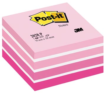 Post-it notes kubus 2028 p 76 x 76 mm assorti roze