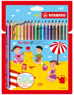 P.18 kleurpotloden trio stabilo 