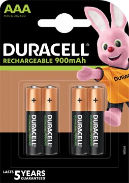 Bl.4 oplaadbare batterijen recharge ultra aaa duracell