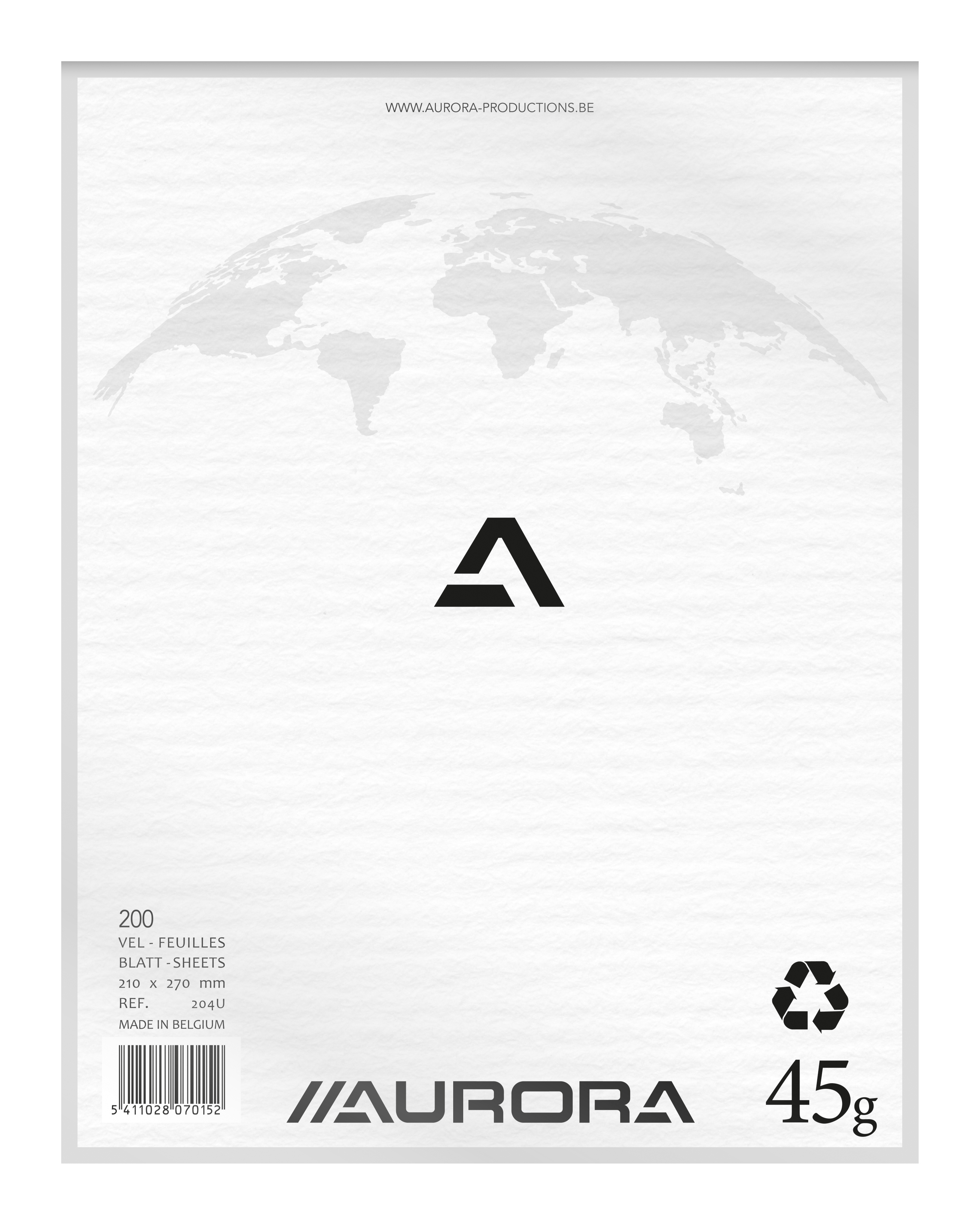 Kladblok 200 blad effen 21 x 27 cm aurora
