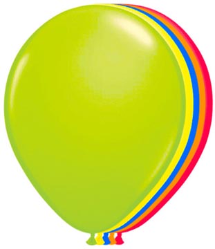 Ballonnen, 30 cm, pak van 8 stuks, neonkleuren