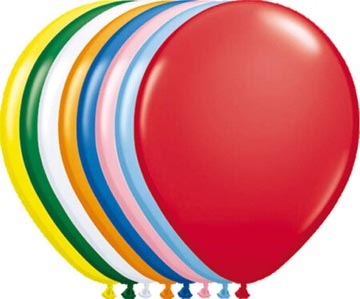 Ballonnen, 30 cm, pak van 10 stuks, geassorteerde kleuren