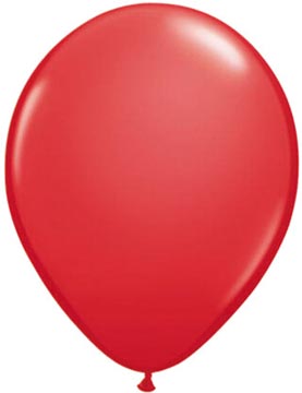 Ballonnen, 30 cm, pak van 10 stuks, metallic, rood