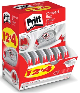 D.12 + 4 gratis correctieroller compact flex 4,2 mm x 10m pritt