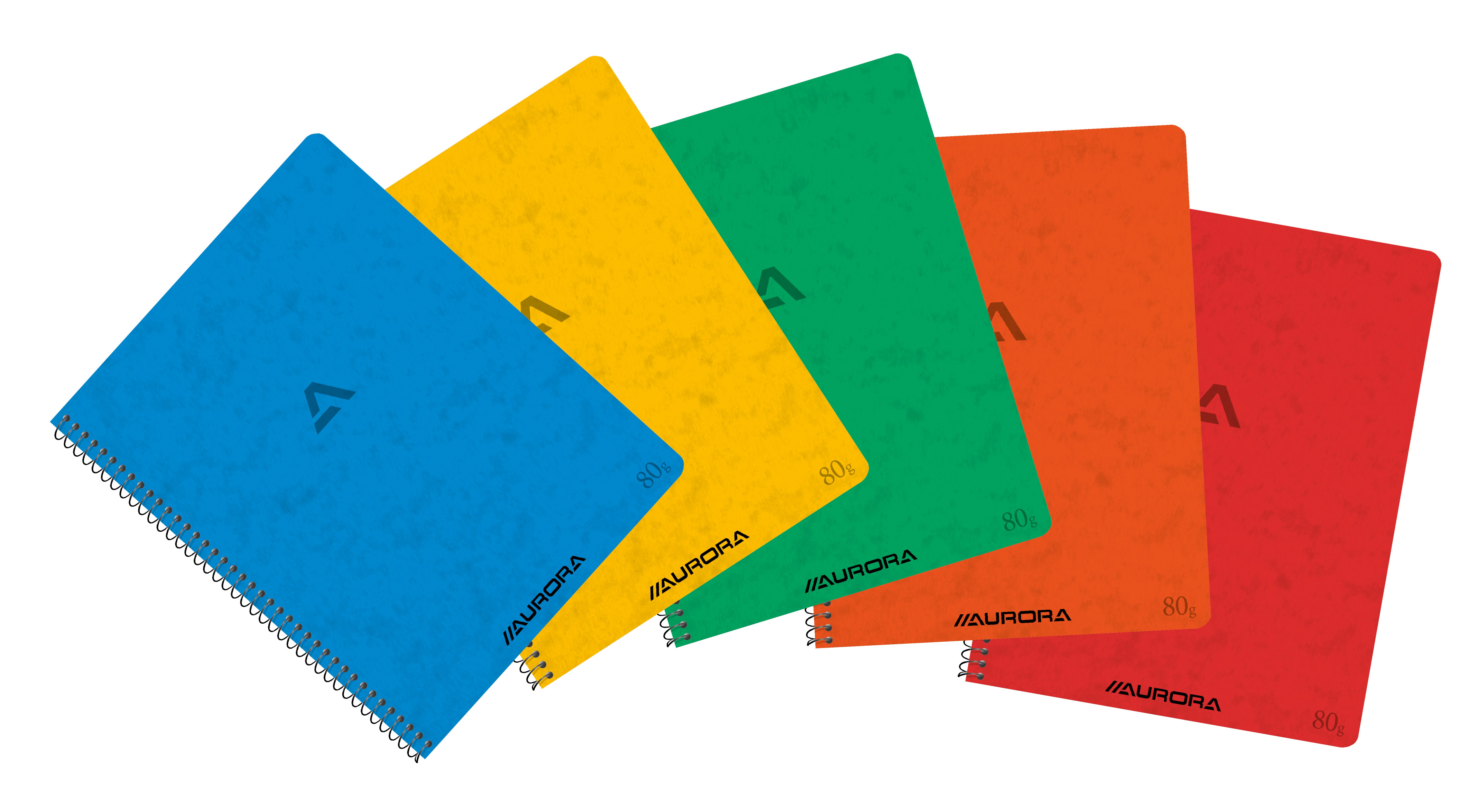 Spiraalschrift karton commercieel geruit 60 vel 80gr a5 assorti aurora