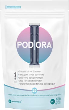 Pqt 25 pods nettoyant fenêtre et miroir podora