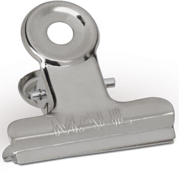 MAUL Pinces-lettres Bulldog, 30mm blister 10 pces, argent clair
