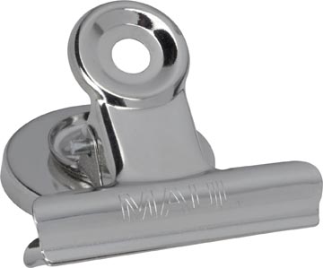 B. 2 bulldogclip magnetisch 30 mm verchroomd maul